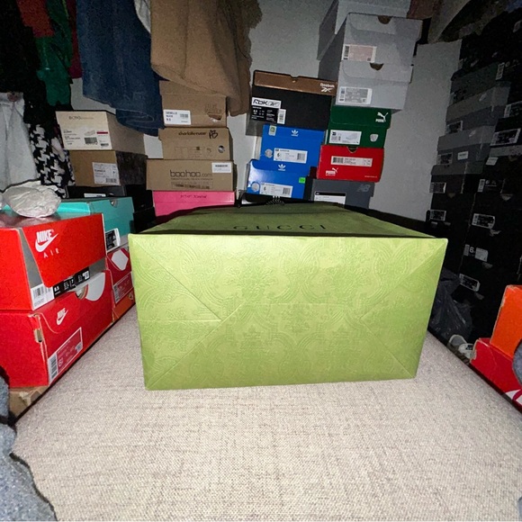 Gucci Green Embossed Shopping Bag - Picture 5 of 6